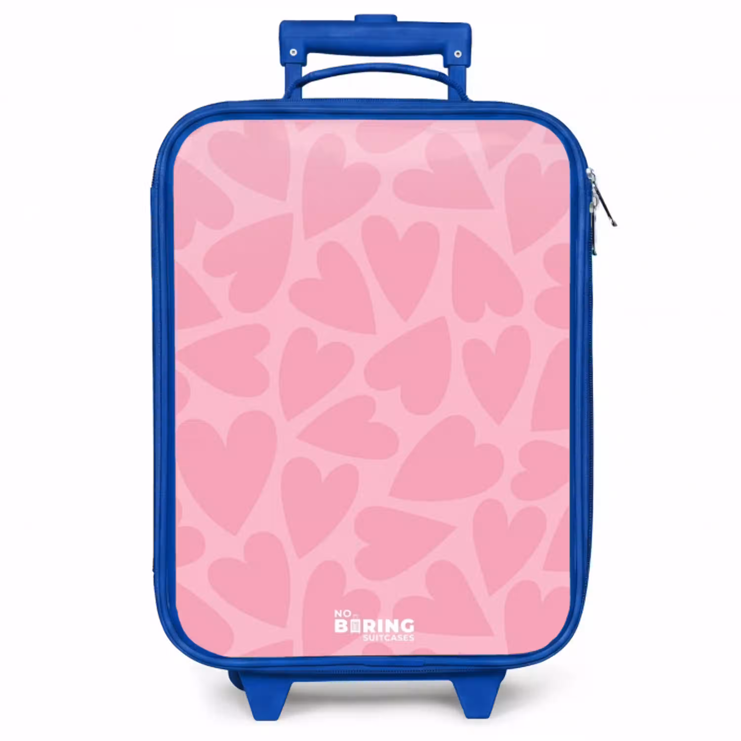 Roze hartjes patroon Kinderkoffer - Blauw klein -zzz_website3d