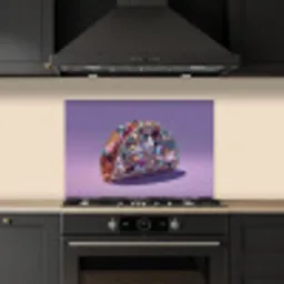 Edelstenen - Glitters - Paars - Kleurrijk keuken achterwand spatscherm klein -sfeer1