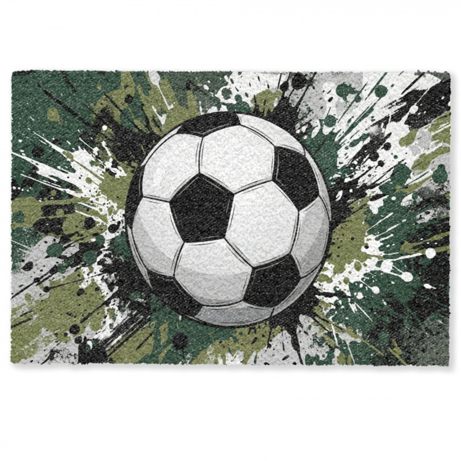 Voetbal - Verf - Spetters - Groen Deurmat klein -zkaufland3d