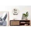 Minimalistisch - Beige - Love Wandcirkel aluminium klein -kantoor