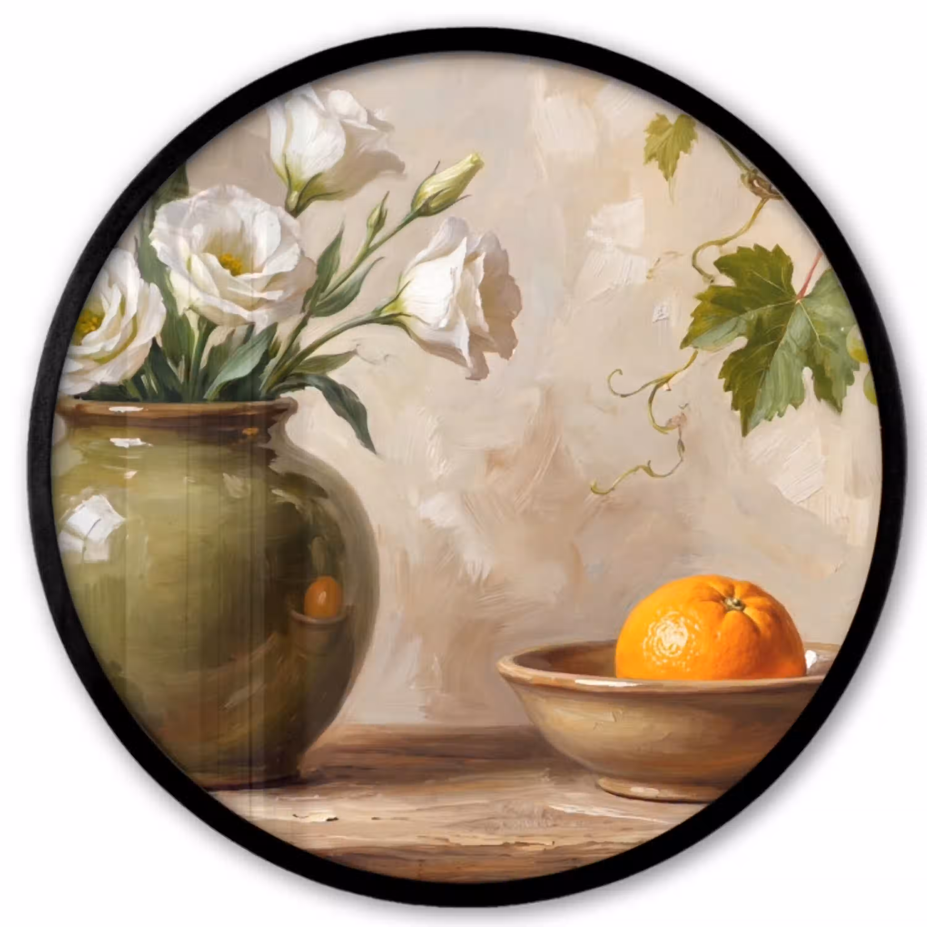 Bloemen - Fruit - Stilleven Fotolijst rond zonder passe partout klein -3d