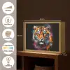 Tijger - Graffiti - Dieren - Zwart Light Box met batterij (Wandlamp) middel -USP_websiteoverzichtNL