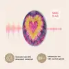 Tie dye - Hartvorm - Vlammen - Oranje Akoestische PET Vilt - Rond klein -USP_NL