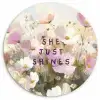 Quote - Bloemen - Schilderachtig Wandcirkel plexiglas klein -3d
