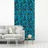 Panter - Blauw - Neon fotobehang vinyl groot 64 -woonkamer