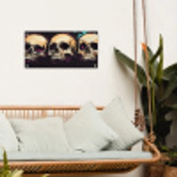 Schedels - Graffiti - Neon tuinposter los doek klein -sfeer7