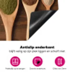 Pollepel - Kruiden - Eten - Specerijen - Tafel Inductie beschermer vinyl 3mm klein -wsfeer4_website