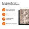 Beige - Bruin - Patroon - Strepen Inductie beschermer vinyl 3mm klein 276 -zzzzzzz-td-ups