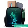 Digitale tennisspeler in futuristische stijl Rugzak - Zwart middel -inhoud_NL