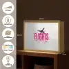 Catch flights not feelings - Vliegtuig - Roze Light Box met batterij (Wandlamp) middel -USP_websiteoverzichtNL