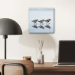 Vogels - Water - Grijs aluminium wit klein -sfeer5