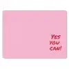 Yes you can do it - Rood - Roze muismat rubber klein -3d