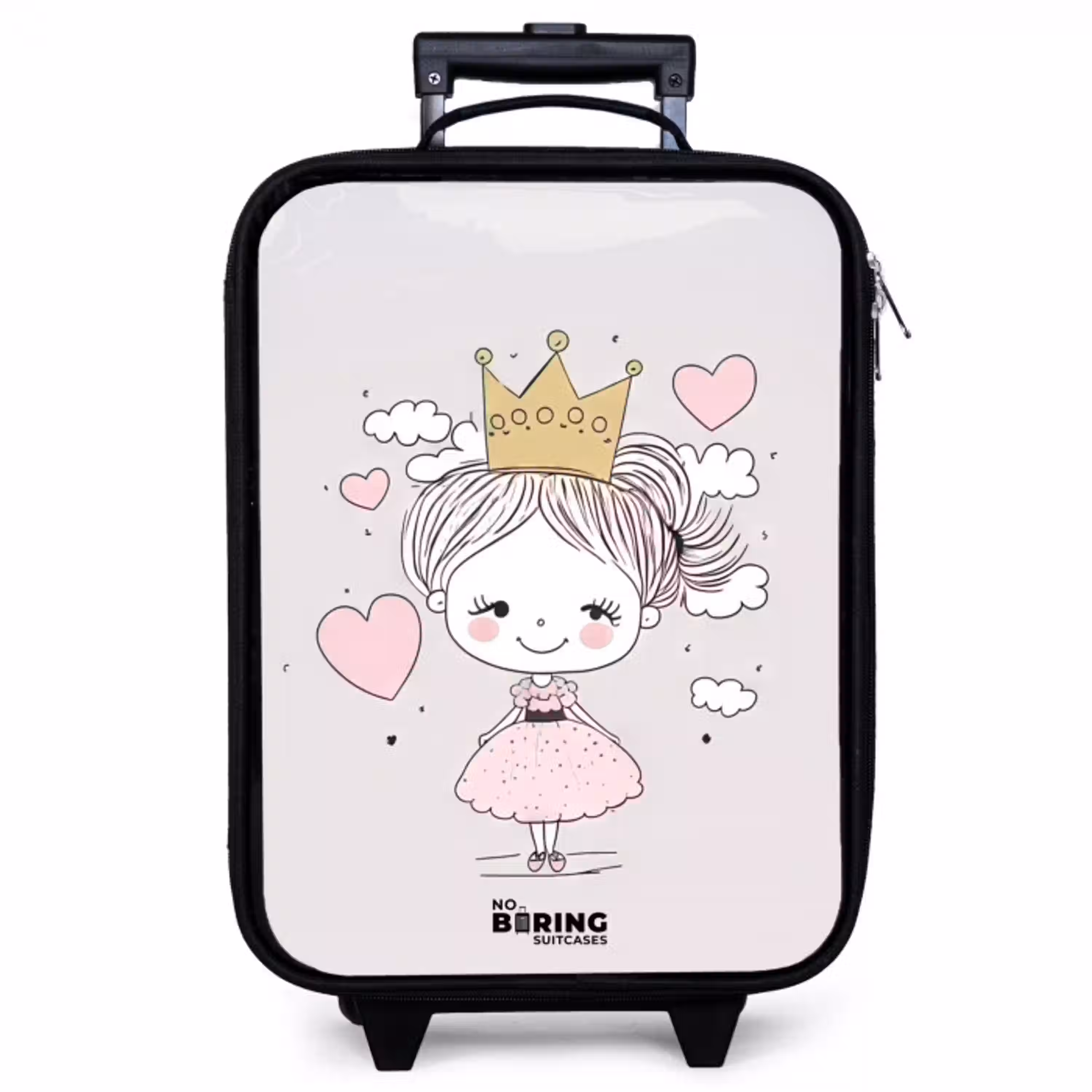 Kleine prinses met hartjes Kinderkoffer - Zwart klein -zzz_website3d