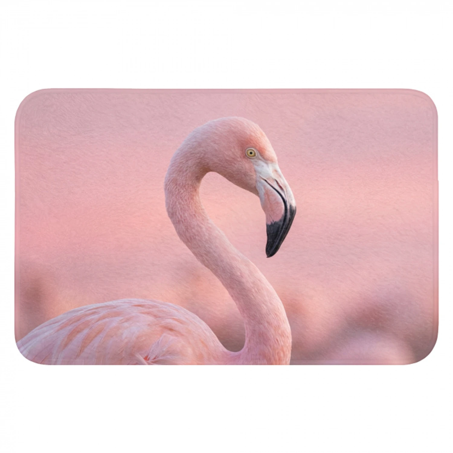 Flamingo - Portret - Roze Badmat klein -3d