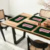 Tekstwolk - BLAH BLAH BLAH - Roze Placemat vinyl groot -zzsfeer4_Kitchenyeah-website