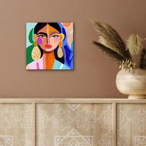 Portret - Vrouw - Modern aluminium wit klein -sfeer4
