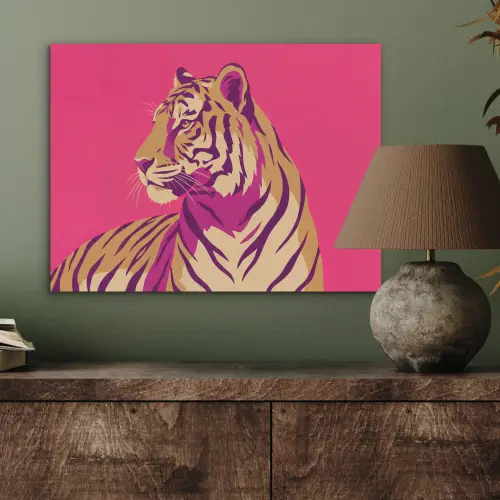 Tijger - Modern - Neon PET vilt klein -sfeer2