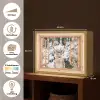 Doorkijk - Hert - Sneeuw - Winter - Bos - Dieren Light Box met batterij (Wandlamp) middel -USP_websiteoverzichtNL