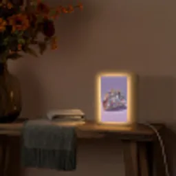 Edelstenen - Glitters - Paars - Kleurrijk Light Box met kabel (Tafellamp) klein -sfeer4