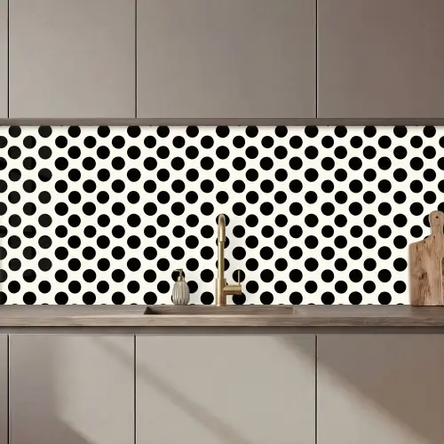 Klassiek - Stippen - Zwart keuken achterwand 2 middel 871 zz_3dshopping
