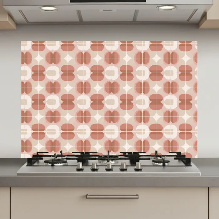 Retro - Klassiek - Roze keuken achterwand spatscherm klein 900 -3d_website