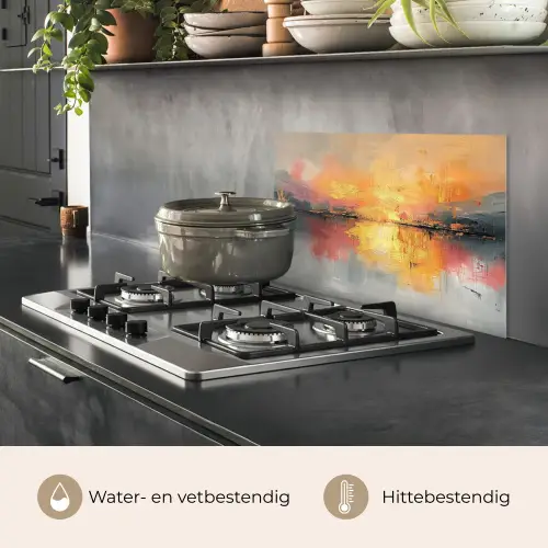 Modern - Abstract - Goud - Roze keuken achterwand spatscherm klein -usp_NL