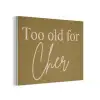 Groen - Too old for cher - Roze PET vilt klein -3d