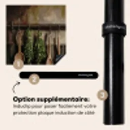 Keukengerei - Rustiek - Tegels - Kruiden Inductie beschermer vinyl 3mm middel -zzzzzzz-induclip_FR