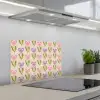 Bloemen - Hartjes - Patroon keuken achterwand spatscherm klein 900 -3d_schuin