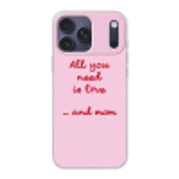 Moeder - Love - Tekst - Rood Telefoonhoesje iPhone 17 Pro Max klein -3d