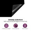 Quote - Pizza pasta vino - Zwart Inductie beschermer vinyl 3mm klein -zzzzzzz-cc-onderkant