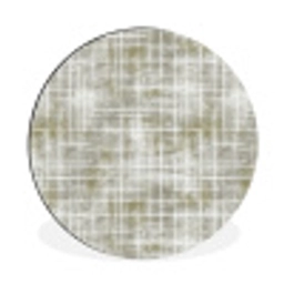 Linnen - Patroon - Groen Wandcirkel aluminium klein 190 -3d