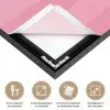Roze - Gestreept - Belle Textielframe zwart klein -USP_feed_closeupNL