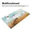 Vos - Gras - Wolken - Oranje Muismat XXL klein -sfeer4