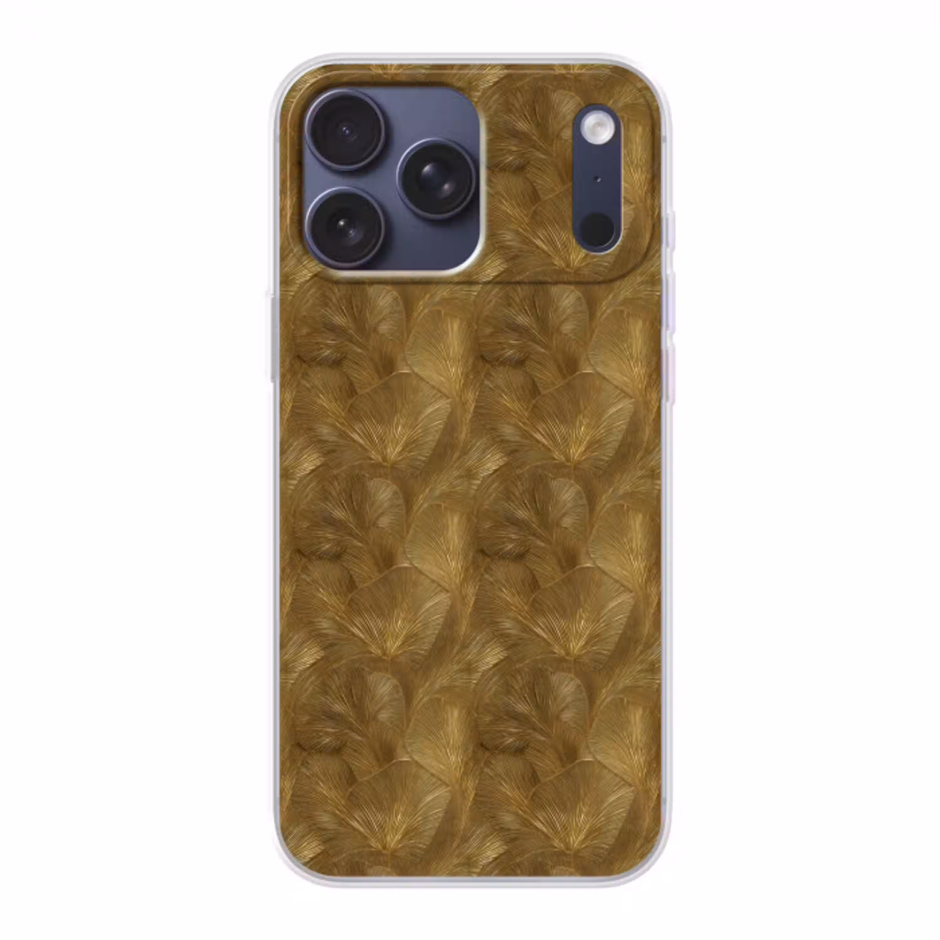 Organisch - Lijnen - Goud Telefoonhoesje iPhone 17 Pro Max klein 879 -3d
