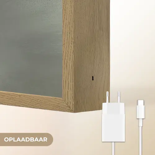 Vogel - Japandi - Groen Light Box met batterij (Wandlamp) middel -USP_websiteoplaadbaarNL