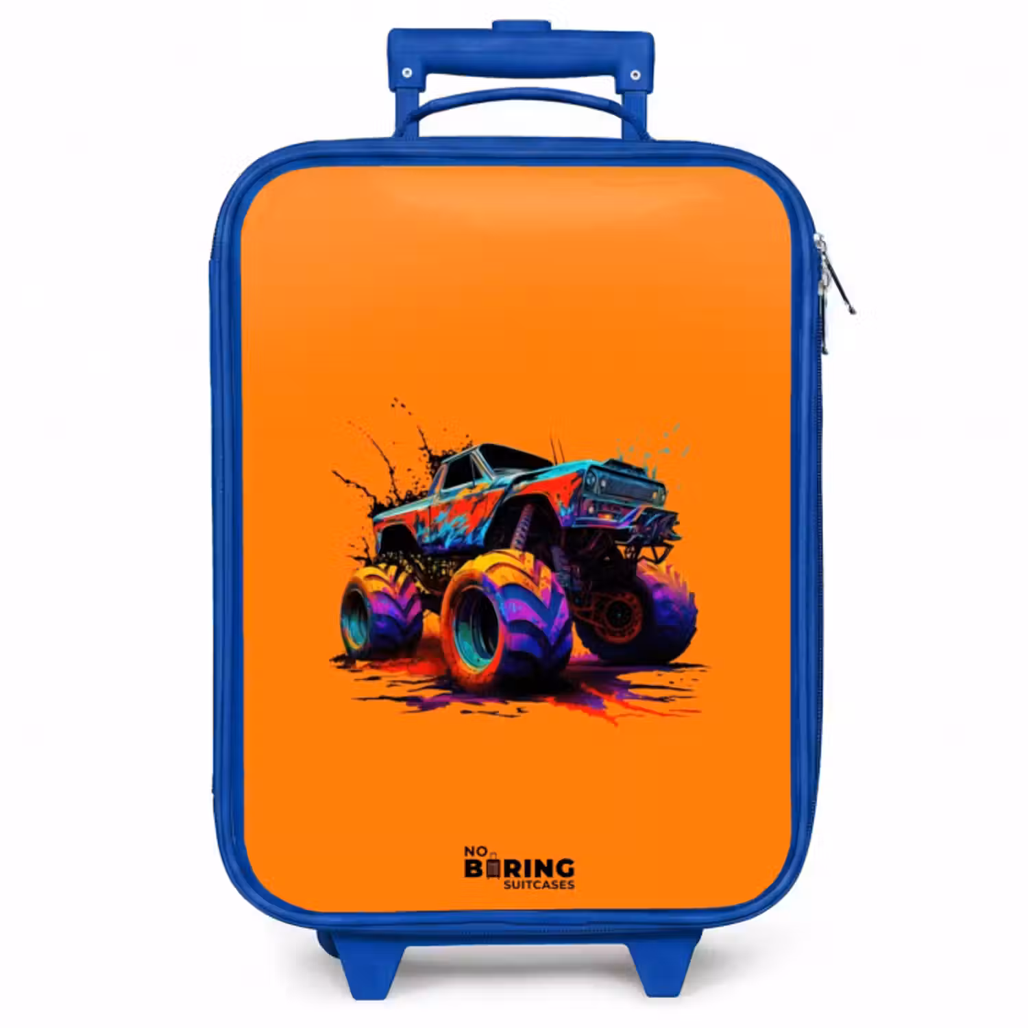 Kinderkoffer Blau - Regenbogen-Räder