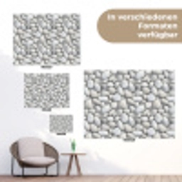 Steentjes - Grijs - Ovaal tuinposter los doek klein 239 -Xsfeer9_DE