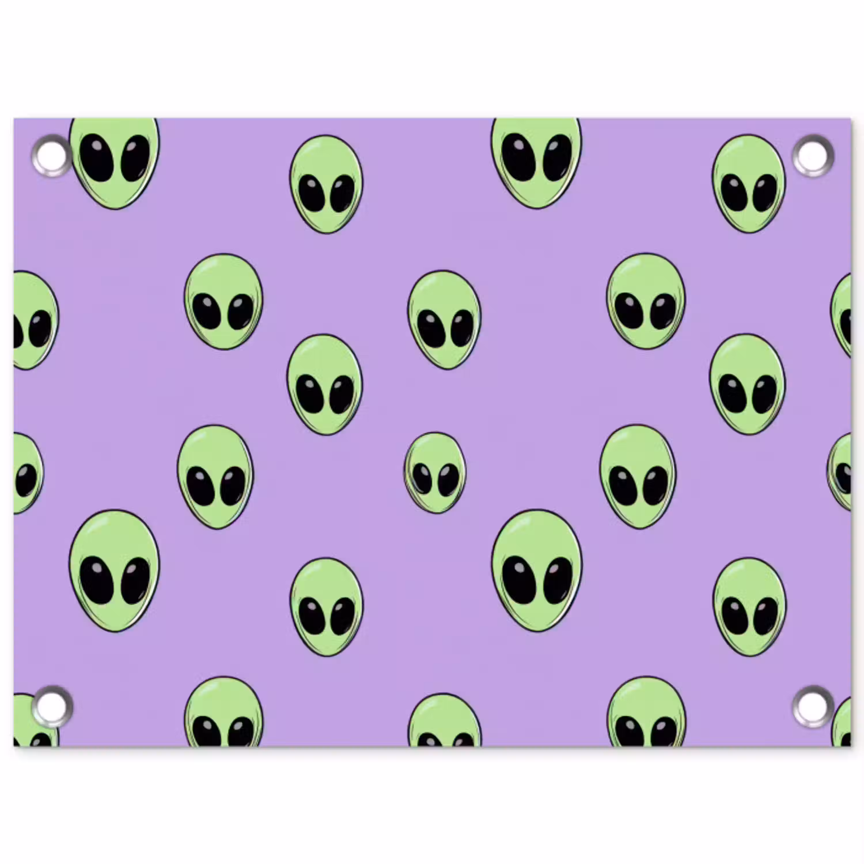 Alien - Retro - Lila tuinposter los doek klein 239 -3d