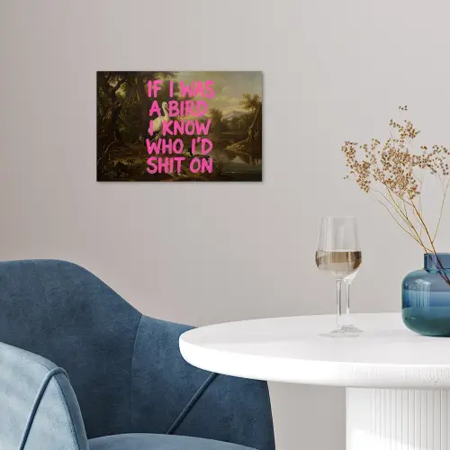 Klassiek - Humor - Roze poster papier klein -sfeer3