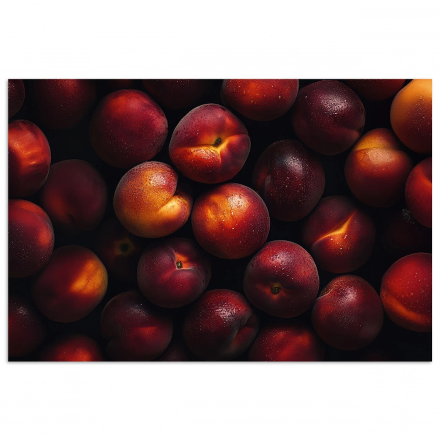 Fruit - Close up - Nectarines poster papier klein -3d