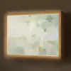 Abstract - Kunst - Wit - Groen - Modern Light Box met batterij (Wandlamp) middel -z3d_website