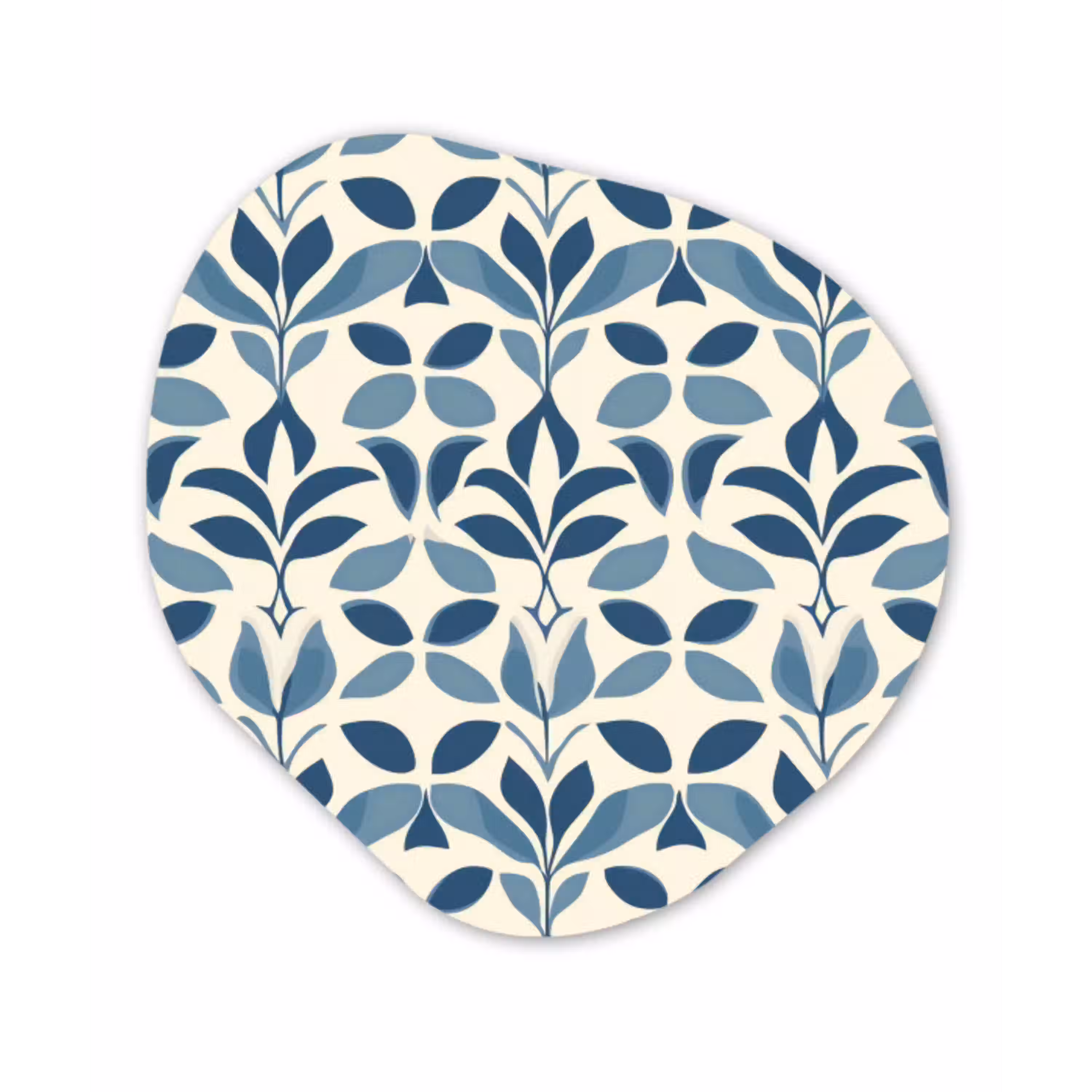 Flora - Modern - Blauw Wandcirkel Organisch Aluminium middel 851 -3d