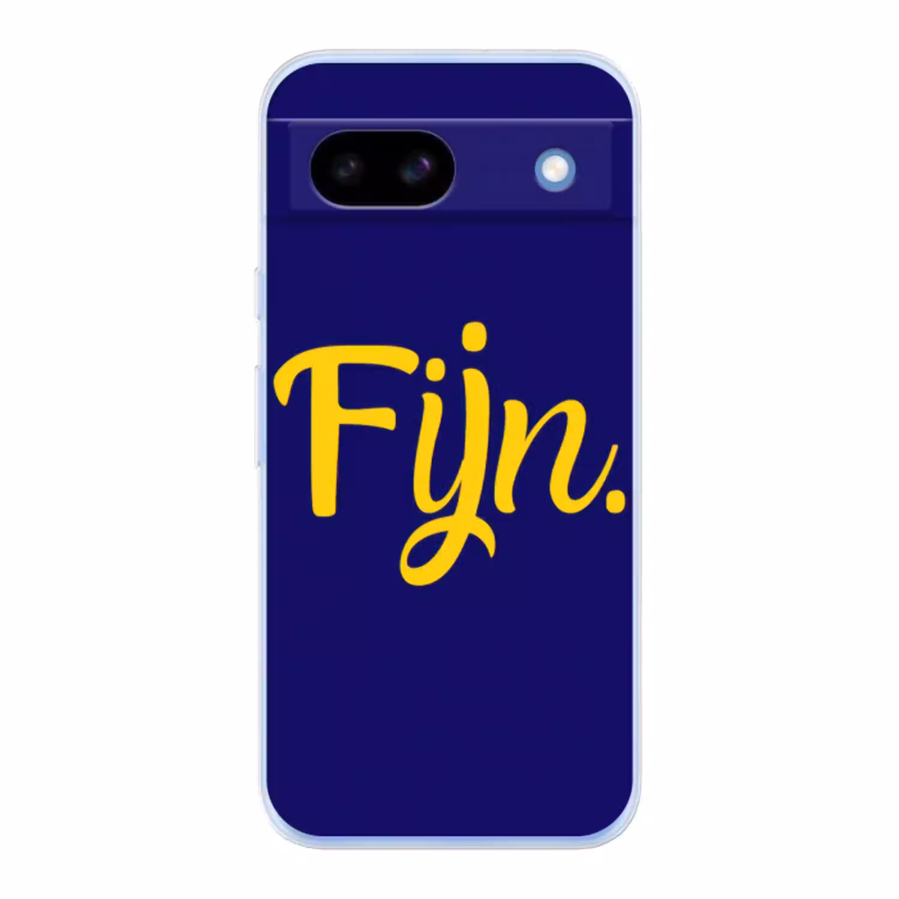 Blauw - Geel - Fijn Telefoonhoesje Google Pixel 8 a klein -3d