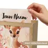 Hertje - Illustratie - Bloemen - Roze Light Box met kabel (Kinderlampje) klein -USP_websiteprintNL