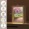 Watercolor - Natuur - Bomen - Kunst - Bloemen Light Box met kabel (Tafellamp) klein -USP_websiteoverzichtDE