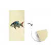 Gestreept - Donkerblauw - Rugvin - Vis fotobehang vinyl groot -3d