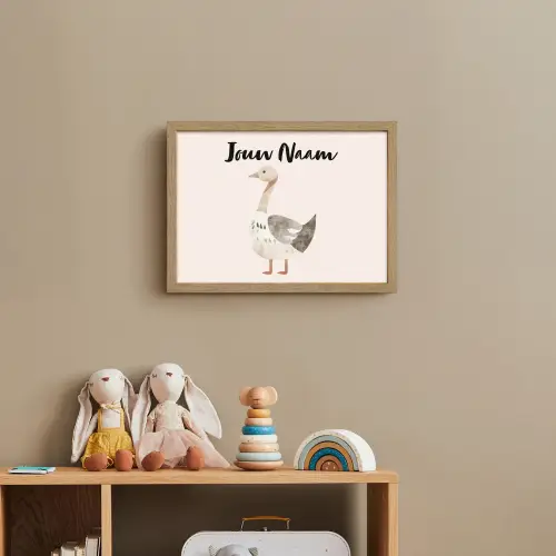 Gans - Dier - Pastel kleuren Light Box met batterij (Wandlamp kind) middel -sfeer2_kind