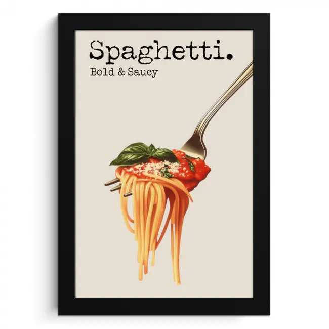 Spaghetti - tomatensaus - Parmezaanse kaas KitchenYeah - Keuken - Fotolijst klein -3d