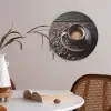 Kop - Koffie - Hout - Bonen Akoestische PET Vilt - Rond klein -sfeer3